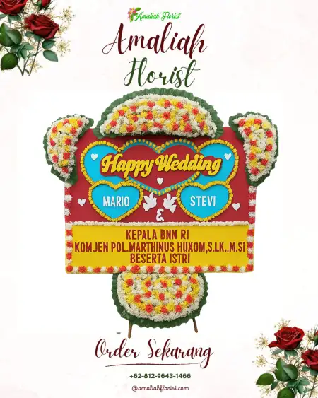 Papan Bunga Pernikahan Beliung